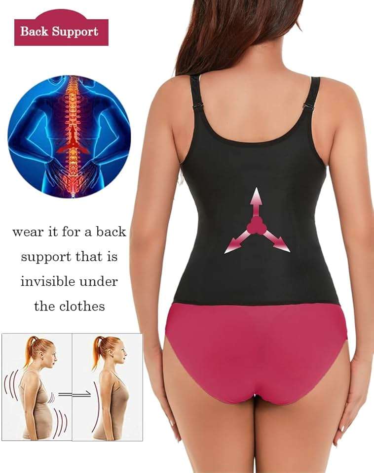 GainKee Clip and Zip Waist Trainer Corset Women Neoprene Worked Out Sweat Vest Body Shaper - Image 3
