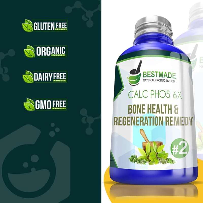Bestmade Natural Products Calc Phos 6X, Homeopathic Cell Salt Remedy for Bone Health & Regeneration - Helps with Growth Problems, Broken Bones, Calcium Deficiency & Coldness, 350 Pellets - Image 6