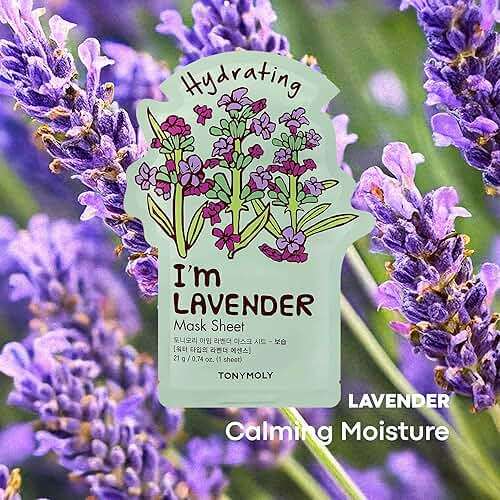 TONYMOLY I’m Lavender Sheet Mask – Korean Hydrating & Moisturizing Face Mask with Vitamin Infused Lavender & Rosemary Extract, Soothes Skin - Image 2
