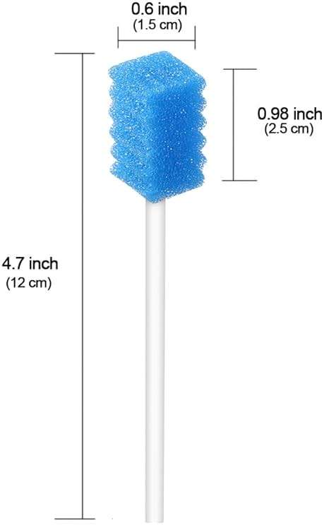 Disposable Oral Care Swabs Tooth Cleaning Mouth Swabs (50 Blue) - Image 2
