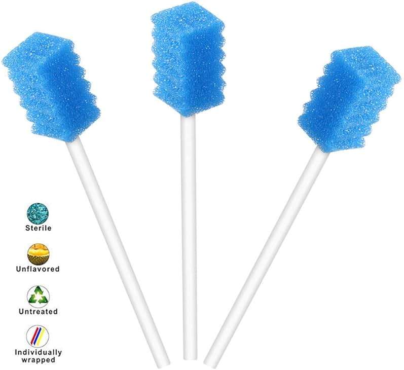 Disposable Oral Care Swabs Tooth Cleaning Mouth Swabs (50 Blue) - Image 3