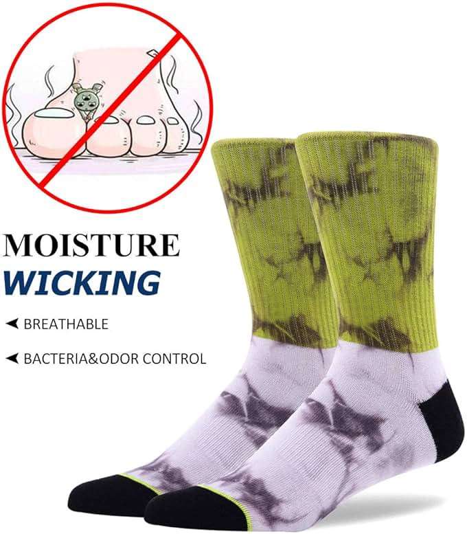 MEIKAN 3, 4, 5, 6 Pairs Men's Novelty Socks,Digital Printing Funky Patterned Crew Socks 3, 4, 5, 6 Pairs - Image 3