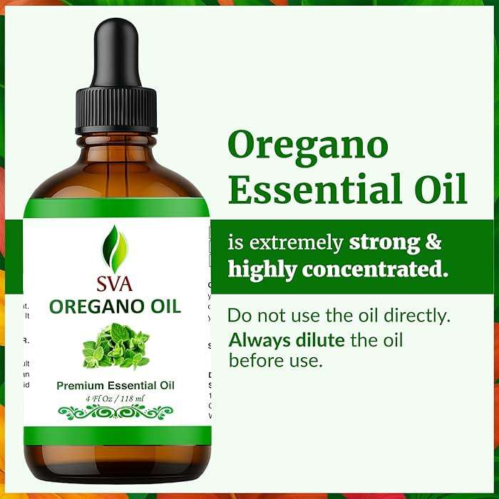 SVA Oregano Essential Oil – 4 Fl Oz – 100% Natural Oregano Oil - for Diffuser, Hair Care, Face, Skin Care, Aromatherapy, Scalp and Body Massage, Soap and Candle Making – with Dropper - Image 2