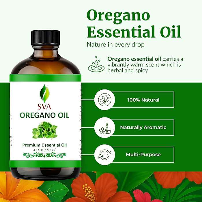 SVA Oregano Essential Oil – 4 Fl Oz – 100% Natural Oregano Oil - for Diffuser, Hair Care, Face, Skin Care, Aromatherapy, Scalp and Body Massage, Soap and Candle Making – with Dropper - Image 3
