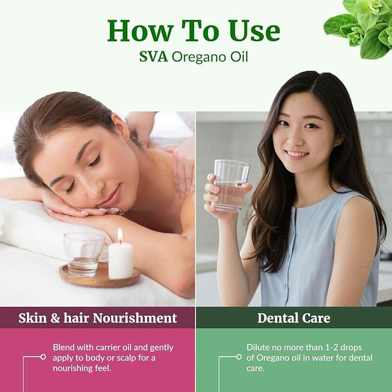 SVA Oregano Essential Oil – 4 Fl Oz – 100% Natural Oregano Oil - for Diffuser, Hair Care, Face, Skin Care, Aromatherapy, Scalp and Body Massage, Soap and Candle Making – with Dropper - Image 6