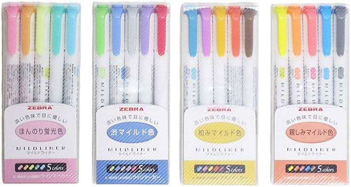 Zebra Mildliner Highlighter Pen Set, 20 Pastel Color Set (Japan Import) - Image 1