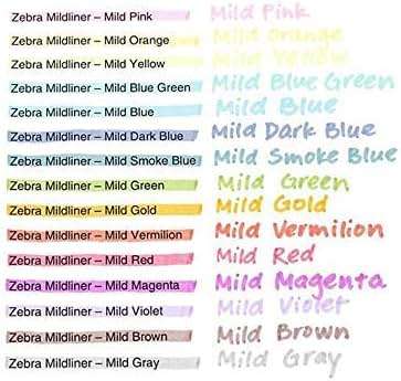 Zebra Mildliner Highlighter Pen Set, 20 Pastel Color Set (Japan Import) - Image 5