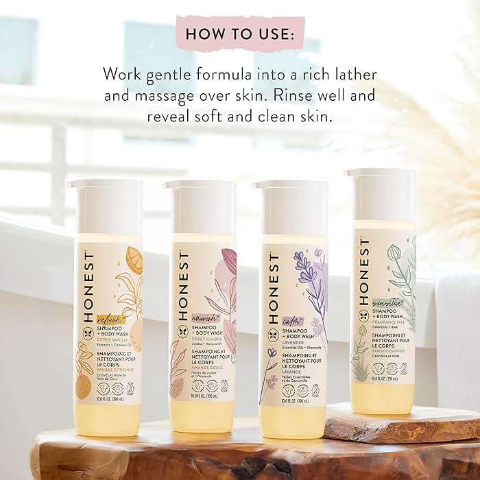 The Honest Company 2-in-1 Baby Shampoo & Body Wash, Fragrance-Free, Tear-Free, Hypoallergenic, Naturally Derived, Sensitive Skin, 10 fl oz - Image 6