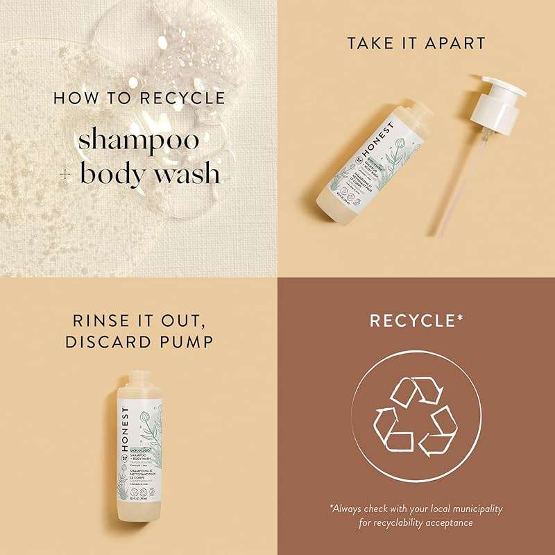 The Honest Company 2-in-1 Baby Shampoo & Body Wash, Fragrance-Free, Tear-Free, Hypoallergenic, Naturally Derived, Sensitive Skin, 10 fl oz - Image 8