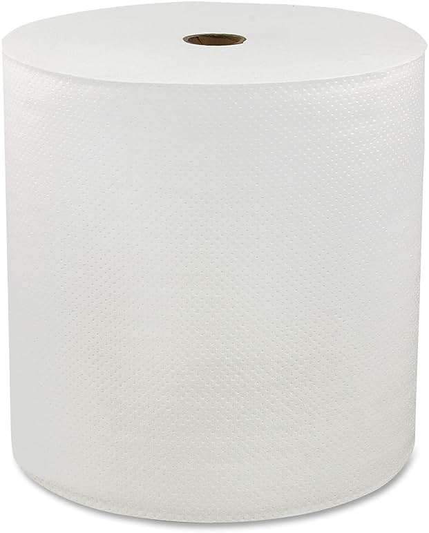 Genuine Joe Hardwound Roll Towels, White, 7" x 850', 6 Count - Image 4