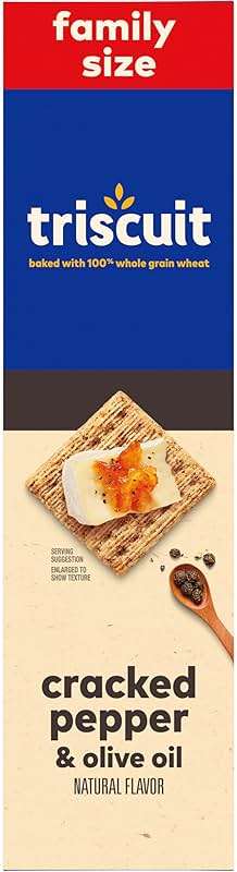 Triscuit Cracked Pepper & Olive Oil Whole Grain Wheat Crackers, Lunch Snacks, Snack Crackers, Family Size, 12.5 oz - Image 17