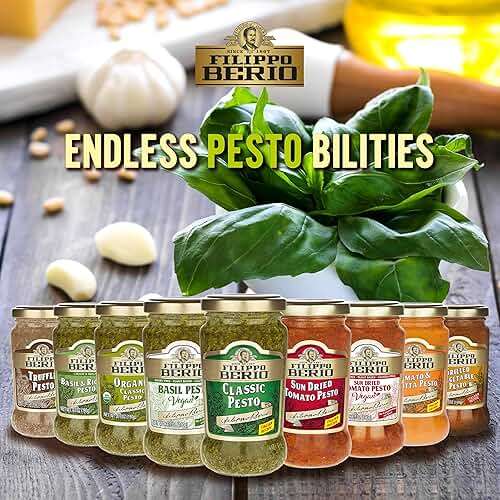 Filippo Berio Pesto, Classic Basil, 6.7 Ounce Glass Jar, Gluten Free, Non-GMO - Image 8