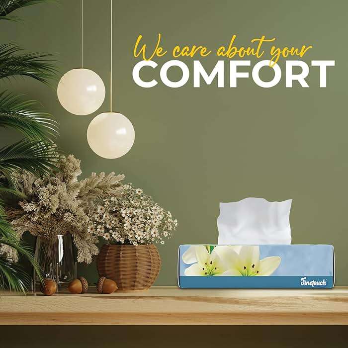 Finetouch Facial Tissues, 2-Ply Soft Facial Tissue - 6 Boxes, 130 Sheets Per Box (780 Total Sheets), Gentle & Durable Tissue Boxes Bulk for Home, Office & Travel - Image 5
