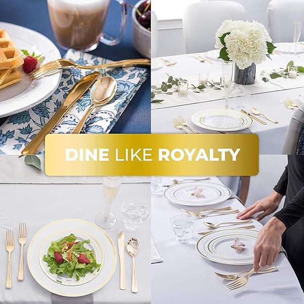 Gold Plastic Silverware Set (160 Bulk Pack) Disposable Cutlery Utensils, 80 Gold Forks, 40 Gold Knives, 40 Gold Spoons, Heavy Duty Flatware For Holidays, Parties, Dinners, Weddings, and Occasions - Image 5