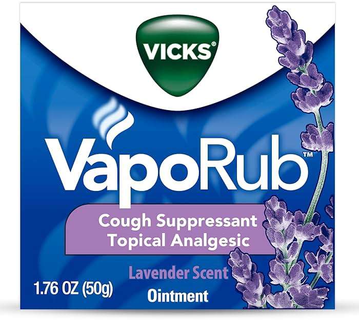 Vicks VapoRub, Lavender Scent, Cough Suppressant, Topical Chest Rub & Analgesic Ointment, Medicated Vicks Vapors, Relief from Cough Due to Cold, Aches & Pains, 1.76oz - Image 9