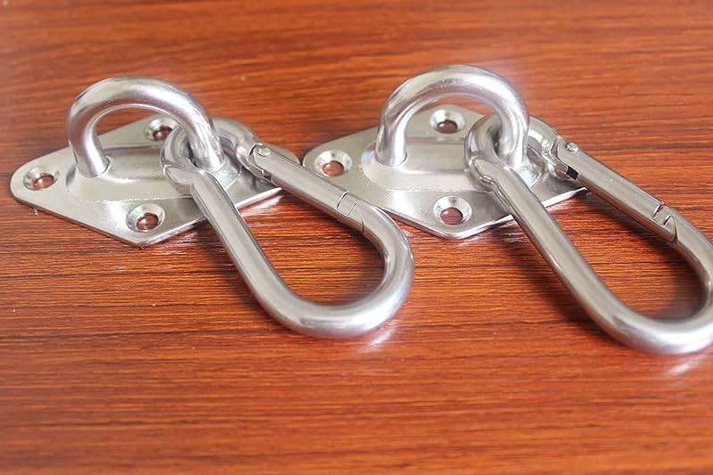 MHMYDZ 1000 lb Capacity Heavy Duty Hammock Hanging kit Ultra Durable Hooks Carabiners for Hammock Stand Hammocks Swing Chair,Multiple Indoor Outdoor Suspension Ceiling Hooks - Image 7
