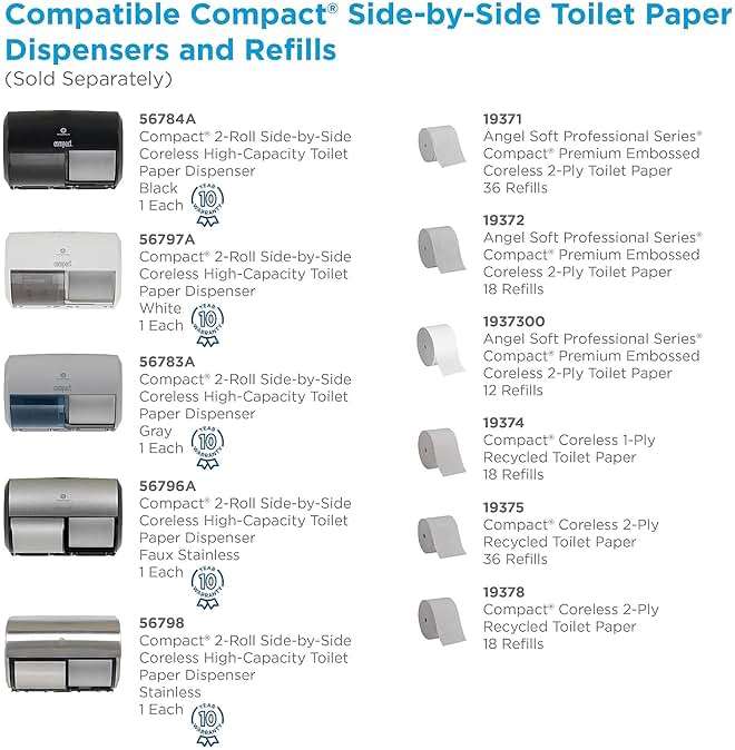 Georgia-Pacific Compact 2-Roll Side-by-Side Coreless High-Capacity Toilet Paper Dispenser by GP PRO (Georgia-Pacific); Black; 56784A; 1 Dispenser - Image 7