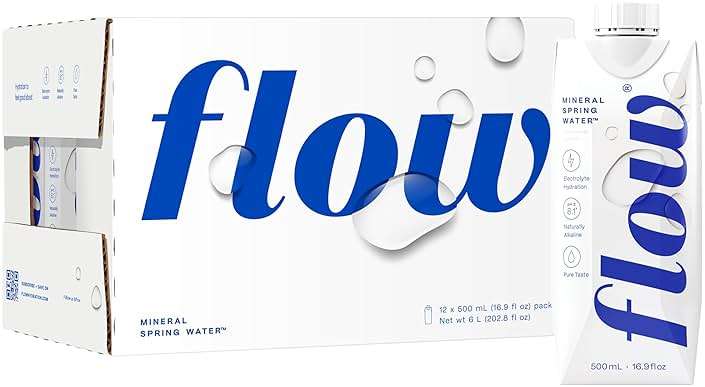 Flow Alkaline Spring Water - Refreshing Taste Of Natural Alkaline Water With Natural Electrolytes, Eco-Friendly Packaging, Non-GMO And BPA-Free. Unflavored. 12 Pack of 16.9 FL Bottles - Image 1