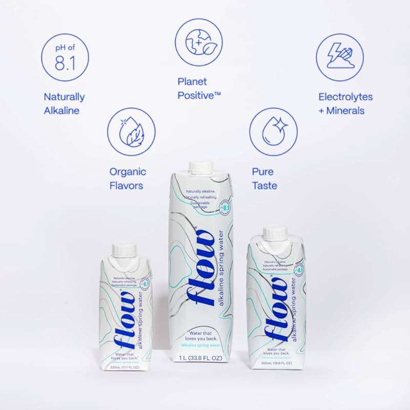 Flow Alkaline Spring Water - Refreshing Taste Of Natural Alkaline Water With Natural Electrolytes, Eco-Friendly Packaging, Non-GMO And BPA-Free. Unflavored. 12 Pack of 16.9 FL Bottles - Image 5