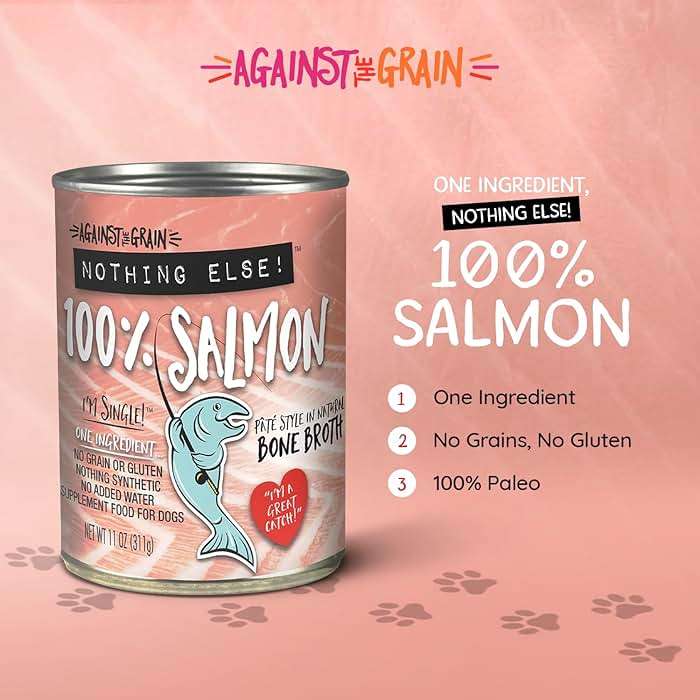 Against The Grain Nothing Else! 100% Salmon Dog Food – 12 Count, 11 oz Each – Single-Ingredient Meatball Texture in Natural Broth – Wet Dog Food – Grain & Gluten Free - Image 2