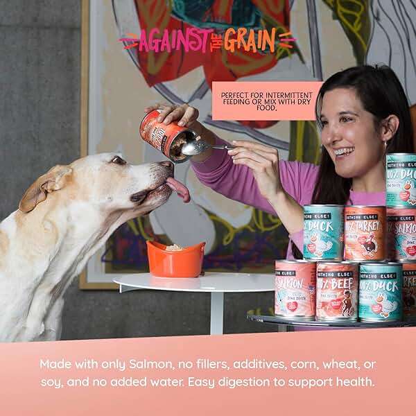 Against The Grain Nothing Else! 100% Salmon Dog Food – 12 Count, 11 oz Each – Single-Ingredient Meatball Texture in Natural Broth – Wet Dog Food – Grain & Gluten Free - Image 3