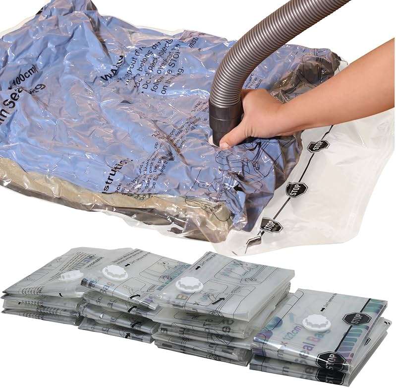 Simple Houseware 15-Pack Vacuum Storage Space Saver for Bedding, Pillows, Towel, Blanket, Clothes Bags (2-Jumbo, 5-XL, 4-L, 4-M) - Image 3