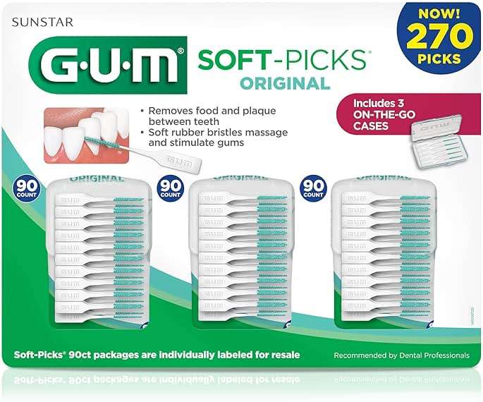 GUM Soft-Picks Original – Easy-to-Use Interdental Picks for Plaque Removal & Gum Health with Convenient Carry Case, Dentist Recommended, 270 Count - Image 9