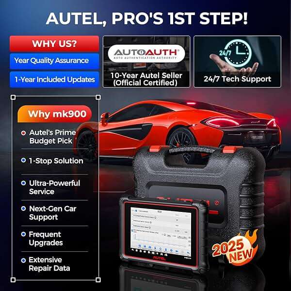 Autel Scanner MaxiCOM MK900: 2026 Updated as MK900BT MK900-BT MX900 Bidirectional Diagnostic Tool, 8in Up of MK808S MK808BT Pro MX808S 808Z, 3K+ Active Tests, 40+ Service, CAN-FD&DOIP, All System, FCA - Image 9