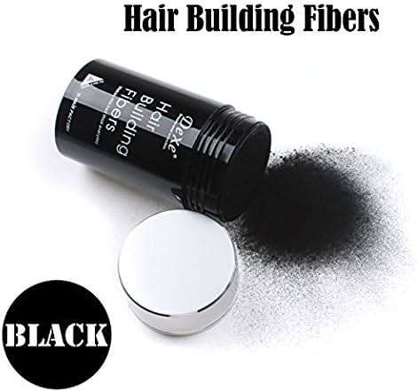 Black Colored Hair Building Fibers - Thickening Fiber for Women and Men - Hair Loss Concealer Powder for Thicker Fuller Hair - .77oz - Image 6