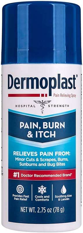 Dermoplast Pain, Burn & Itch Relief Spray for Minor Cuts, Burns and Bug Bites, 2.75 Oz (Packaging May Vary) - Image 1