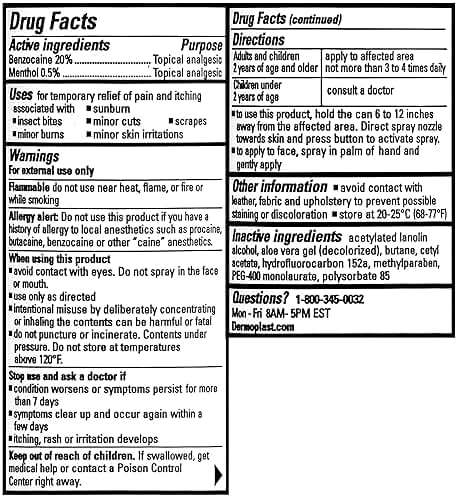 Dermoplast Pain, Burn & Itch Relief Spray for Minor Cuts, Burns and Bug Bites, 2.75 Oz (Packaging May Vary) - Image 2