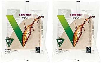 Hario V60 Paper Coffee Filter, Size 02, Natural, 200ct - Image 1