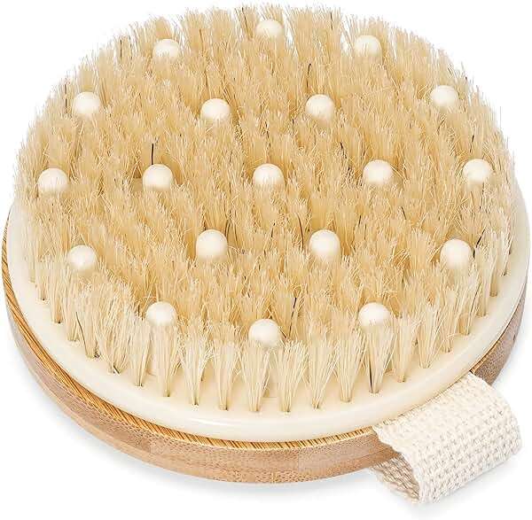 Dry Brushing Body Brush - Best for Exfoliating Dry Skin, Lymphatic Drainage and Cellulite Treatment - Organic Spa Exfoliation and Massage Scrub Brush with Natural Boar Bristles - Image 7