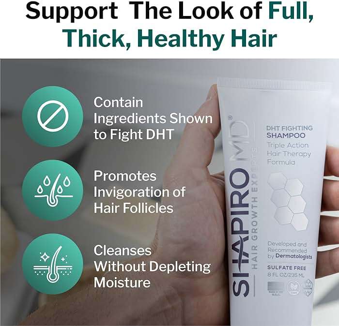 Shapiro MD Hair Growth Experts Hair Loss Shampoo | DHT Fighting Vegan Formula for Thinning Hair Developed by Dermatologists | Experience Healthier, Fuller and Thicker Looking Hair | 1 Month Supply - Image 5