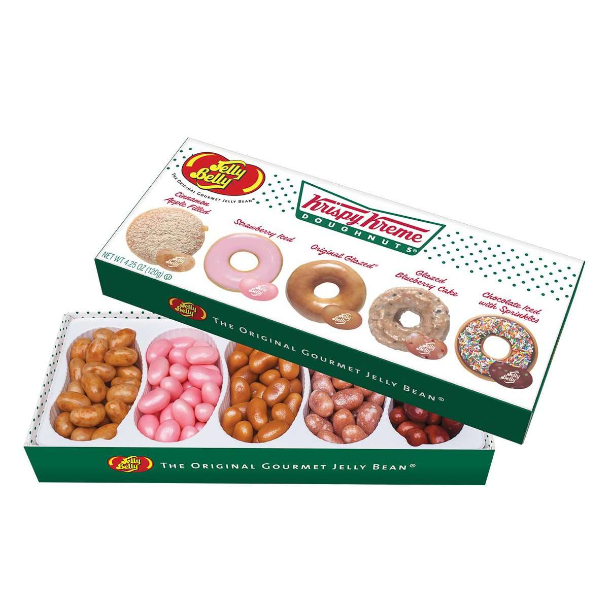 Jelly Belly Candy 64787 4.25oz KK Gift Box 4.25 oz 5 Flavors Krispy Kreme, Multi-colored - Image 1