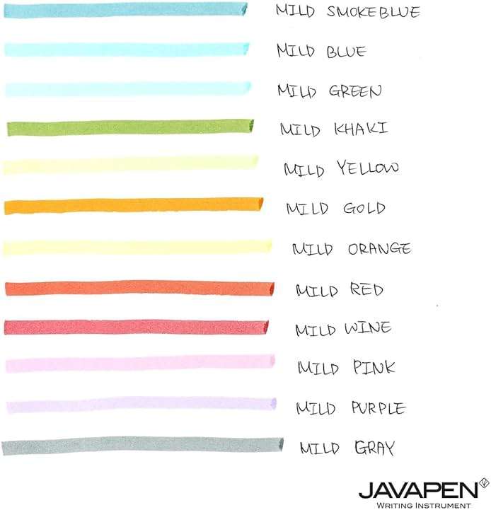 JVPEN Power Line Mild Highlighter – 12‑Color Set, 4 mm Chisel Tip, Quick‑Dry Pigment Ink, Smear‑Resistant, Comfortable Grip & Pocket Clip, rainbow pastel - Image 6