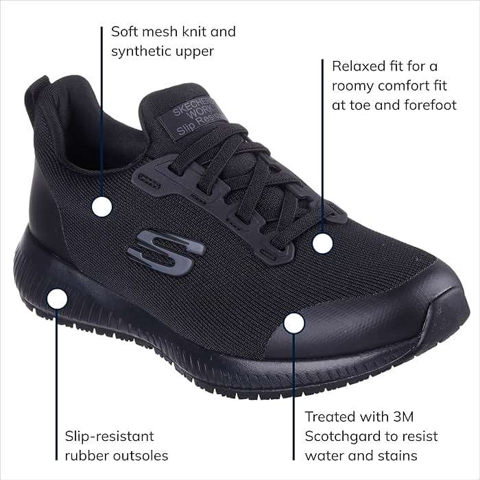 Skechers Women's Squad Sr Food Service Shoe - Image 5