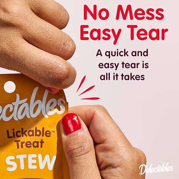 Delectables Lickable Treat Stew Wet Cat Treat Variety Pack, Food Topper, Hydrating, Grain-Free, No Fillers, No By-Products, No Added Preservatives, 1.4oz Pouch, 12ct - Image 9