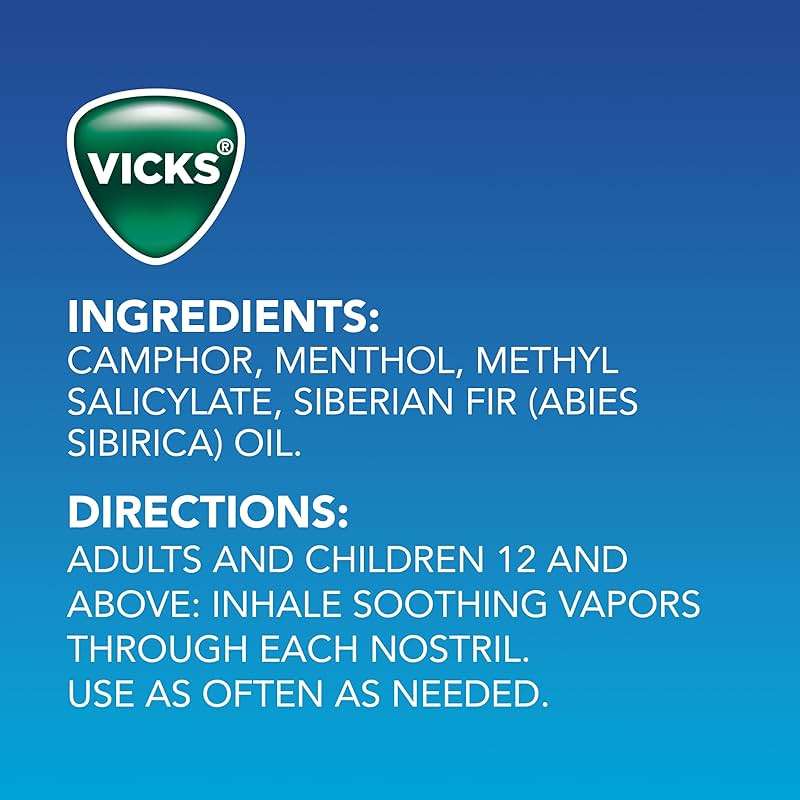 Vicks VapoInhaler, On-the-Go Portable Nasal Inhaler, Non-Medicated, With Refreshing Vicks Vapors, Menthol Scent , 2 Scented Sticks - Image 6