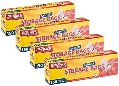 ProPack 1 Gallon Storage Bags with Twist Ties, 600 Count - Clear Plastic Food Storage Bags for Sandwiches, Snacks, Fruit, Produce & Freezer - Image 2