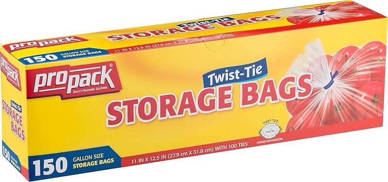 ProPack 1 Gallon Storage Bags with Twist Ties, 600 Count - Clear Plastic Food Storage Bags for Sandwiches, Snacks, Fruit, Produce & Freezer - Image 6