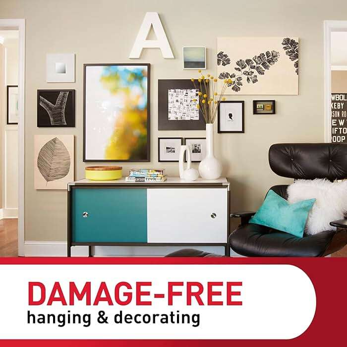Command 15 lb Large Picture Hanging Strips 14 Pairs (28 Strips), Damage-Free Hanging Picture Hangers, No Tools Wall Hanger for Home Decor, White Adhesive - Image 4