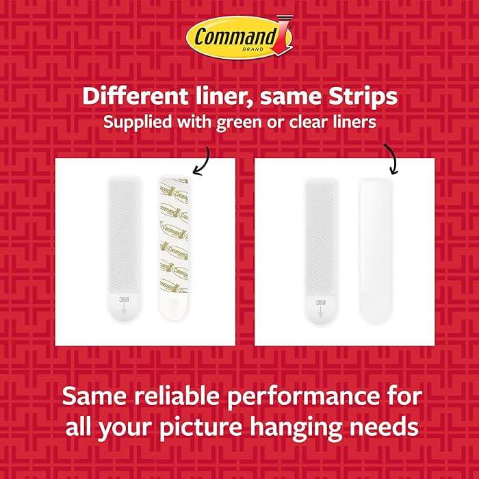 Command 15 lb Large Picture Hanging Strips 14 Pairs (28 Strips), Damage-Free Hanging Picture Hangers, No Tools Wall Hanger for Home Decor, White Adhesive - Image 5