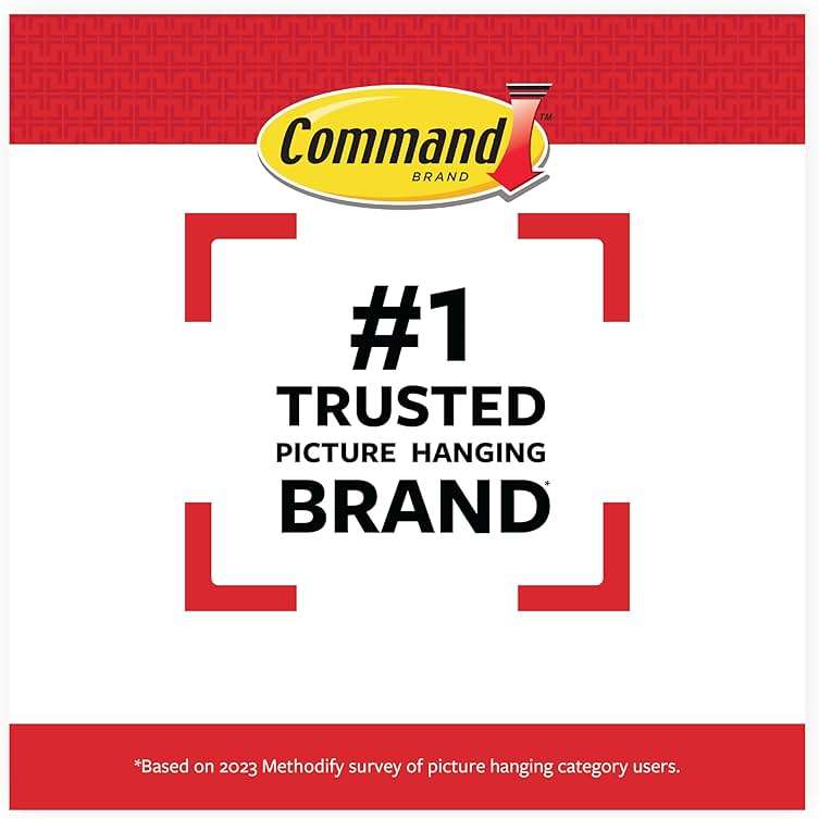 Command 15 lb Large Picture Hanging Strips 14 Pairs (28 Strips), Damage-Free Hanging Picture Hangers, No Tools Wall Hanger for Home Decor, White Adhesive - Image 8