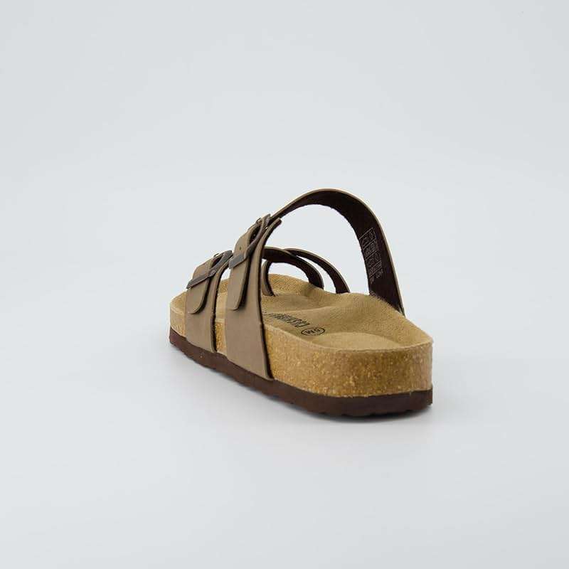CUSHIONAIRE Luna Sandals for Women, Cork Footbed Womens Sandals for Summer Comfort with Adjustable Straps, Wide Width Available - Image 5