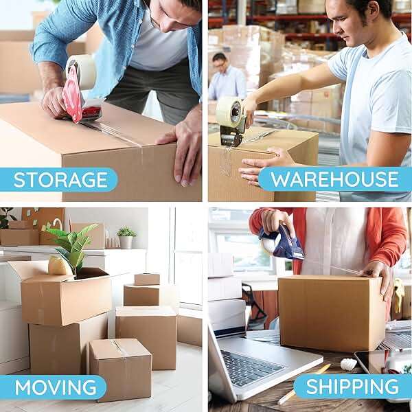 Blue Summit Supplies Clear Packing Tape Refills Bulk, 12 Pack, Heavy Duty Packaging Tape Rolls, 2 Inch Wide for Moving Boxes, Shipping, Sealing, 2.7mil Thick, 60 Yard Length, 720 Total Yards - Image 6