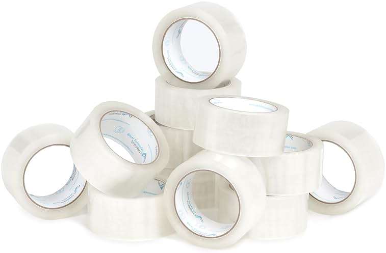 Blue Summit Supplies Clear Packing Tape Refills Bulk, 12 Pack, Heavy Duty Packaging Tape Rolls, 2 Inch Wide for Moving Boxes, Shipping, Sealing, 2.7mil Thick, 60 Yard Length, 720 Total Yards - Image 7