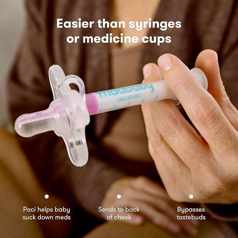 Frida Baby Medicine Pacifier Syringe, Accu-Dose Paci, Medi Frida Dispenser for Mess & Fuss Free Use, Made in USA - Image 3