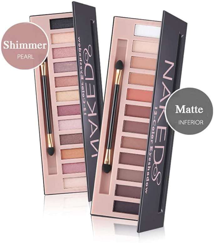 BestLand 2 Pack 12 Colors Makeup Nude Colors Eyeshadow Palette Natural Nude Matte Shimmer Glitter Pigment Eye Shadow Pallete Set Waterproof Smokey Professional Beauty Makeup Kit (2 PCS) - Image 2