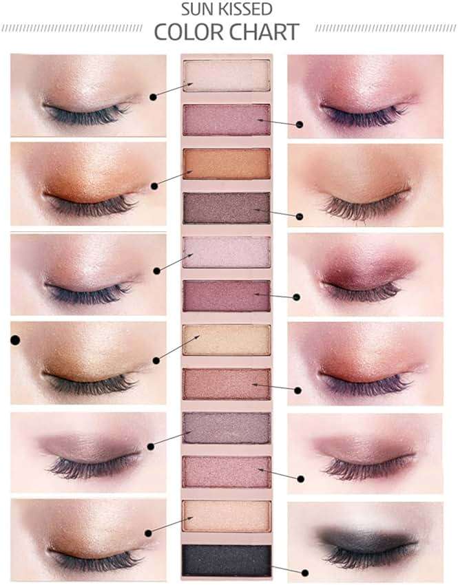 BestLand 2 Pack 12 Colors Makeup Nude Colors Eyeshadow Palette Natural Nude Matte Shimmer Glitter Pigment Eye Shadow Pallete Set Waterproof Smokey Professional Beauty Makeup Kit (2 PCS) - Image 3